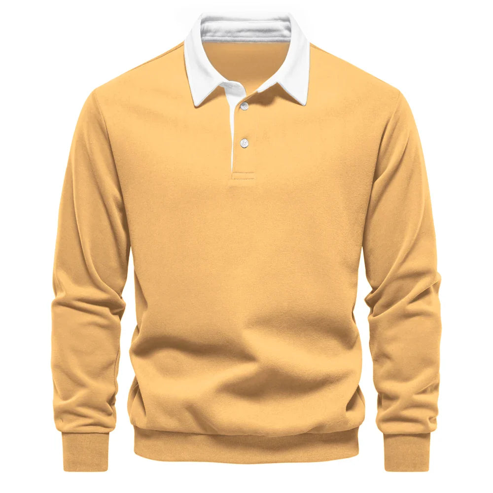 Polo de rugby de manga larga para hombre