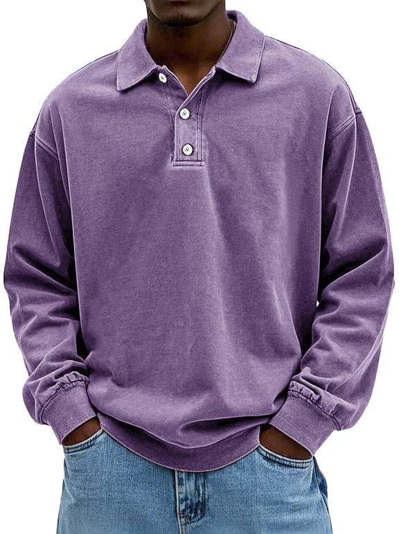 Polo elegante de manga larga
