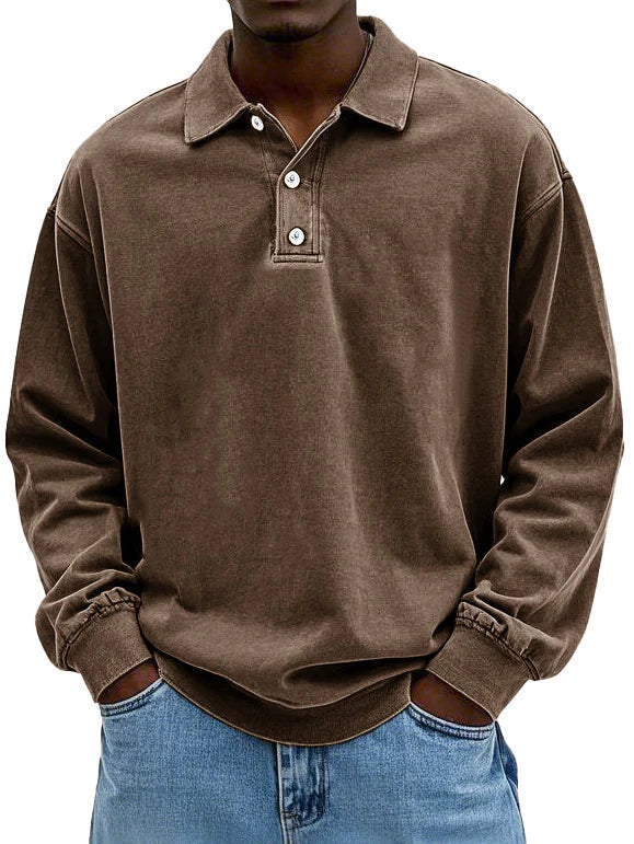 Polo elegante de manga larga