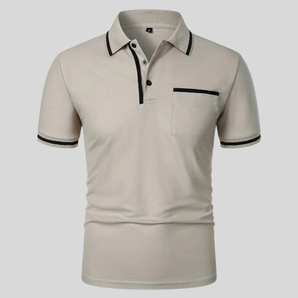 Polo para hombre de manga corta con bolsillo