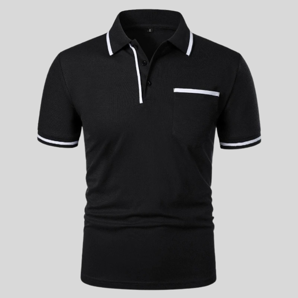 Polo para hombre de manga corta con bolsillo
