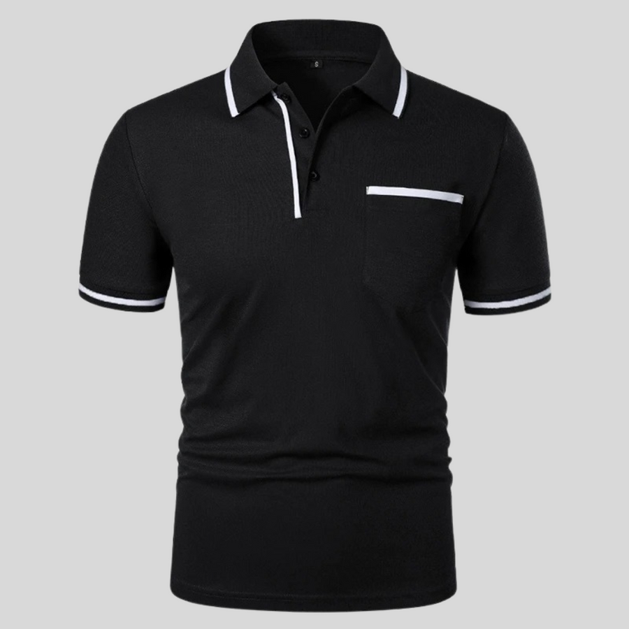Polo para hombre de manga corta con bolsillo
