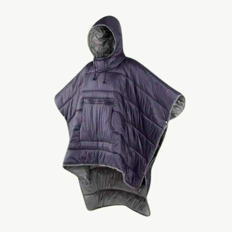 Poncho de exterior con forro polar