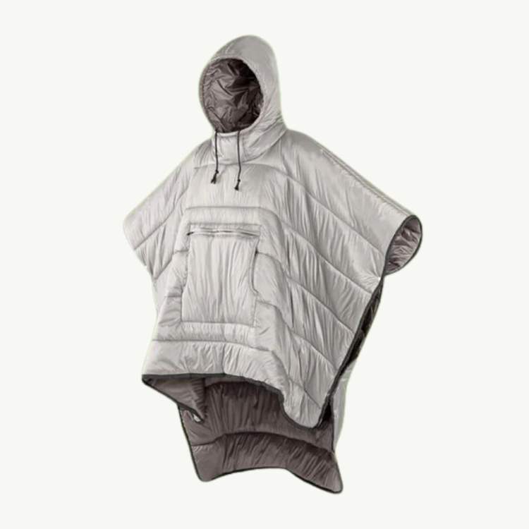 Poncho de exterior con forro polar