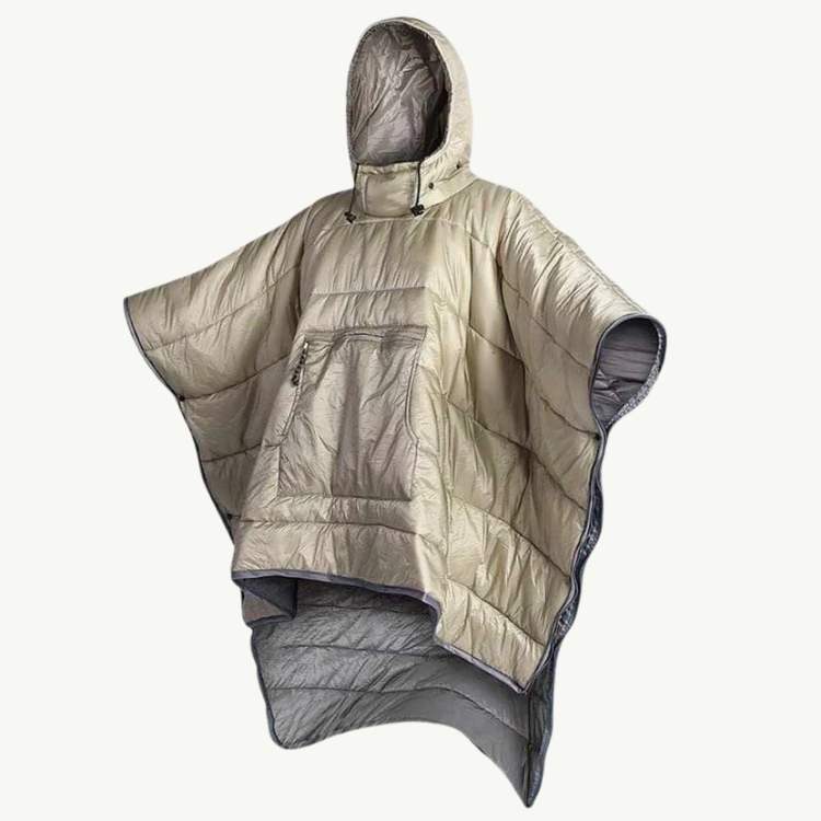 Poncho de exterior con forro polar