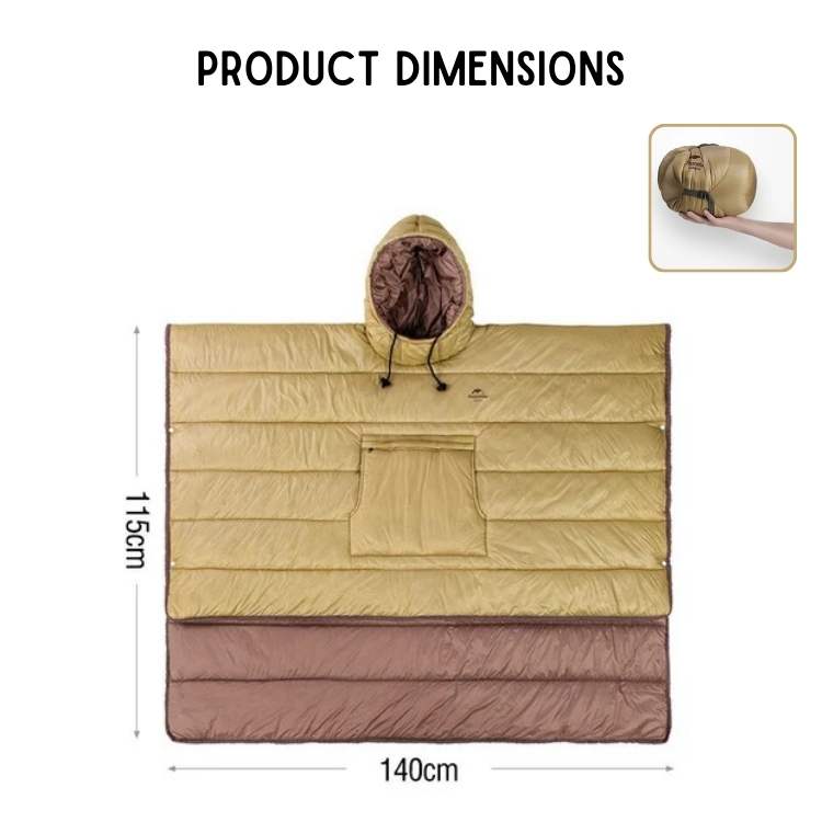 Poncho de exterior con forro polar