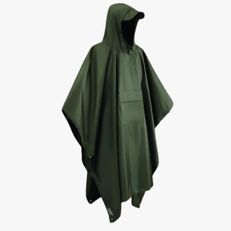 Poncho de senderismo todoterreno e impermeable