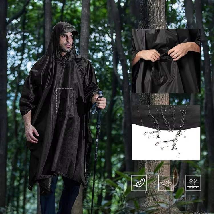 Poncho de senderismo todoterreno e impermeable