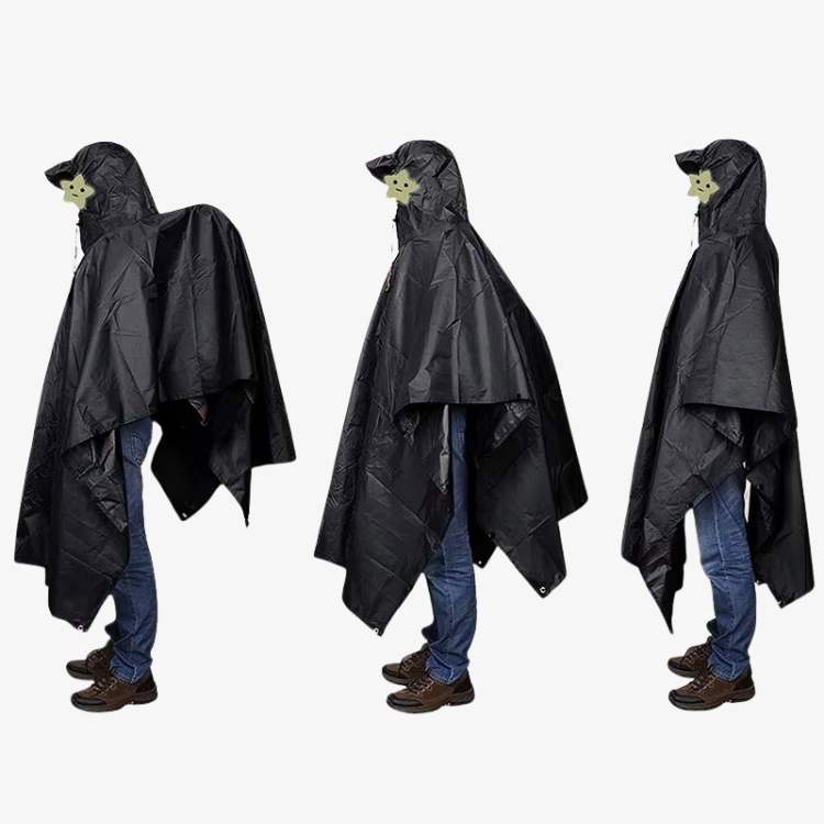 Poncho de senderismo todoterreno e impermeable