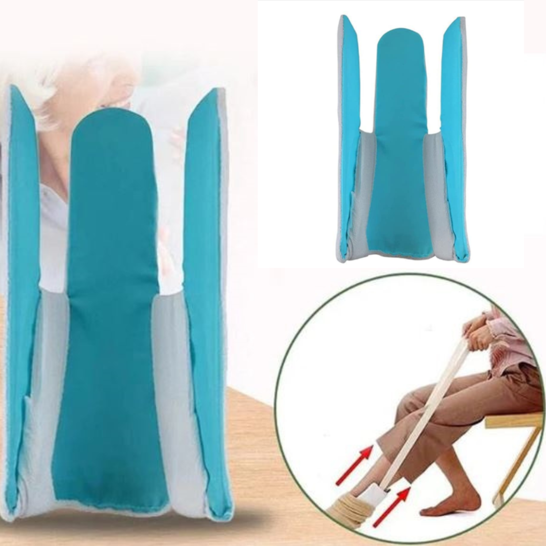 Calzador de calcetines deslizante para ponerse los calcetines sin agacharse