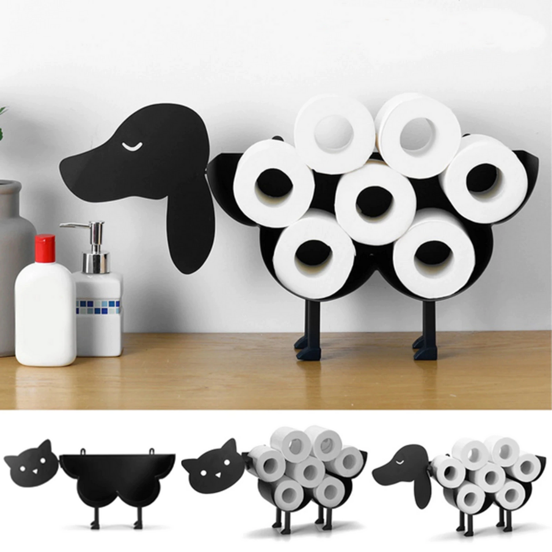 Portarrollos de papel higiénico con diseño de animales: divertido y práctico para el baño