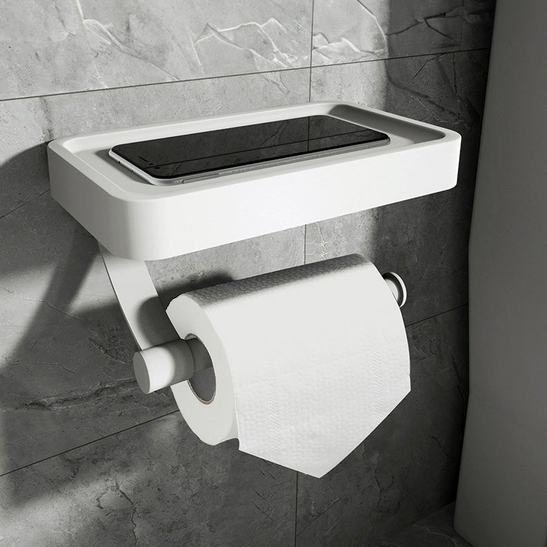 Portarrollos de Papel Higiénico de Acero Inoxidable con Estante Sin Taladro