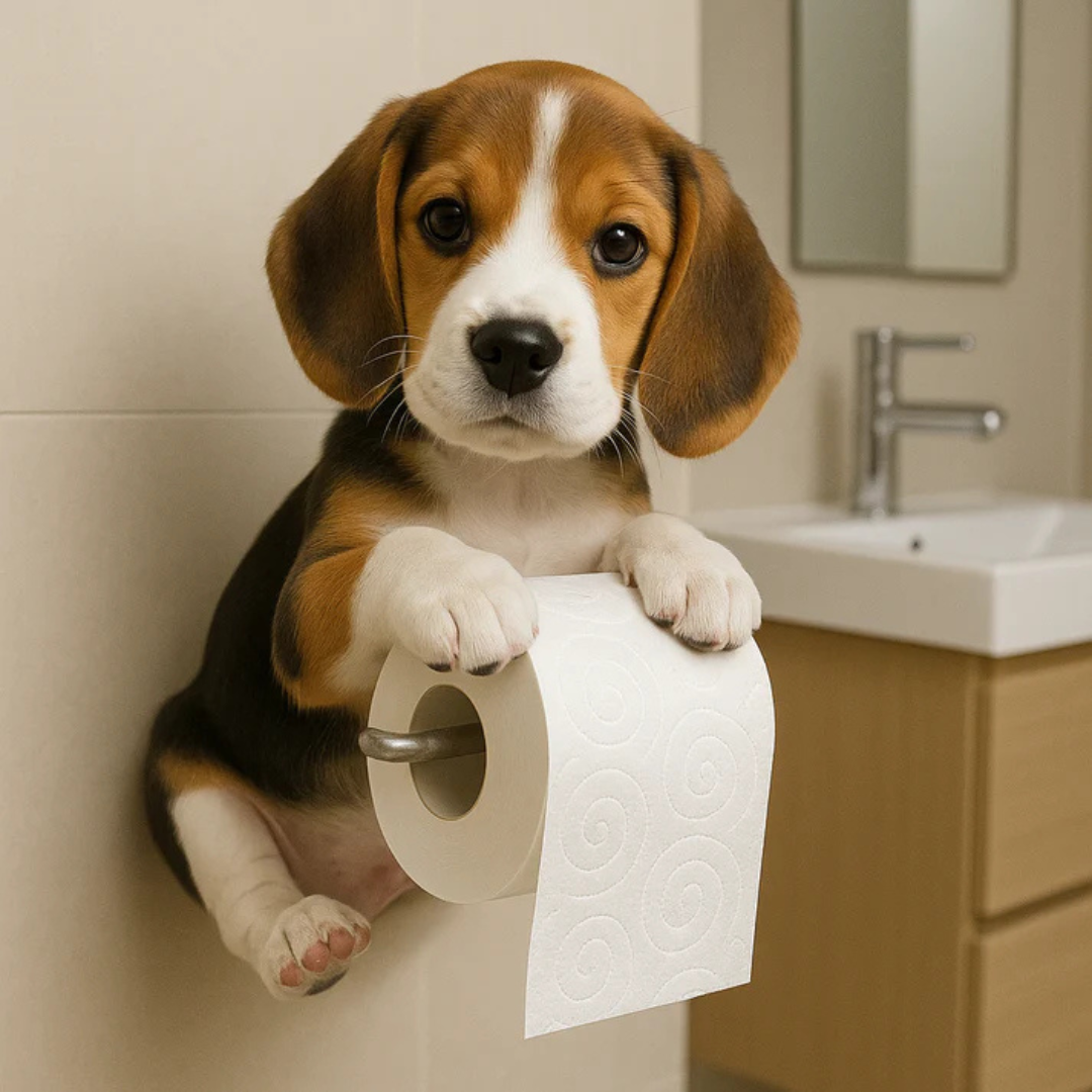 Portarrollos de Papel Higiénico - Soporte Mural con Divertido Diseño de Perro