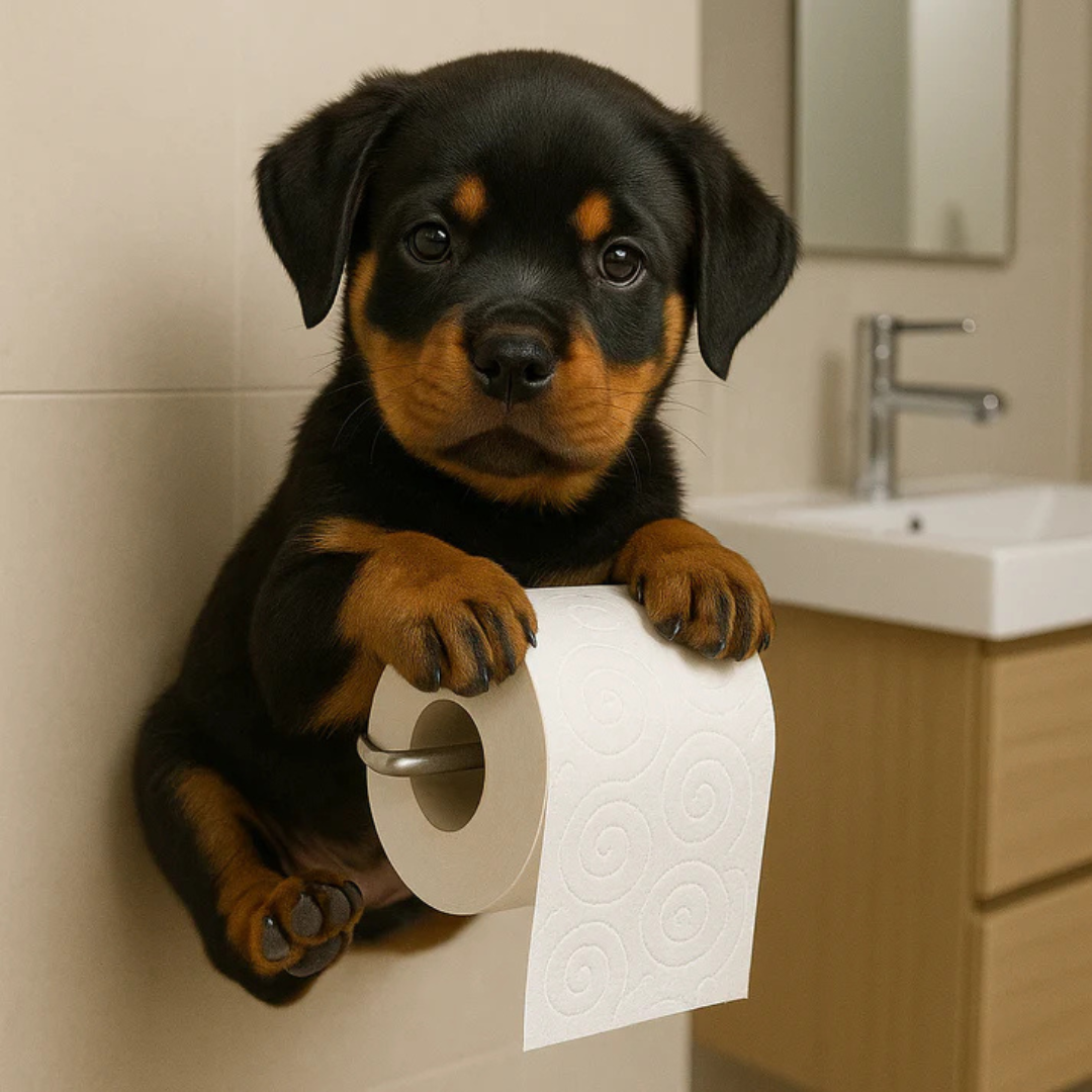 Portarrollos de Papel Higiénico - Soporte Mural con Divertido Diseño de Perro
