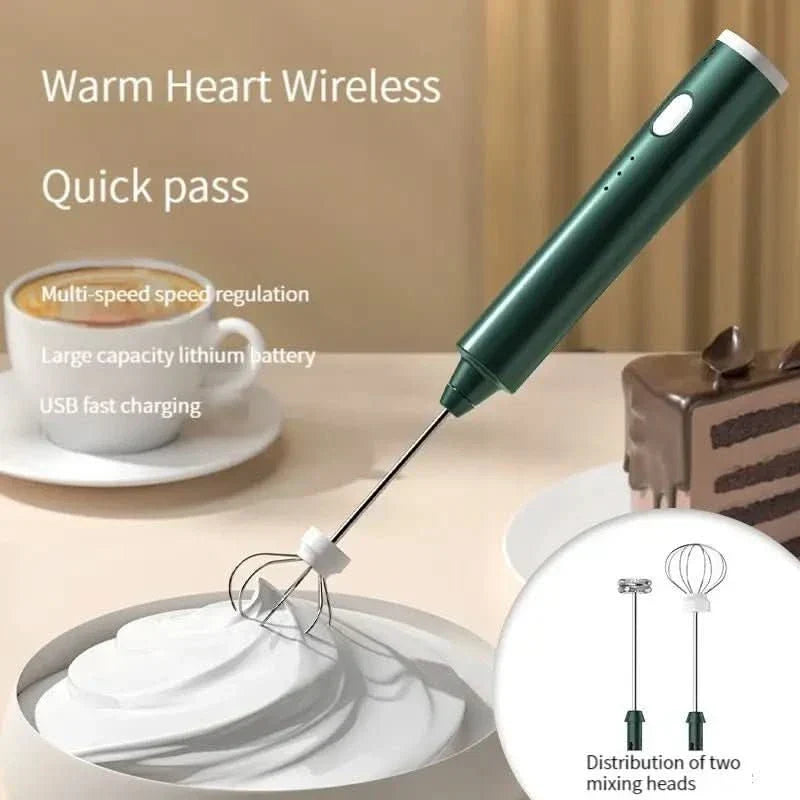 Potente minibatidor de mano para cocina y café