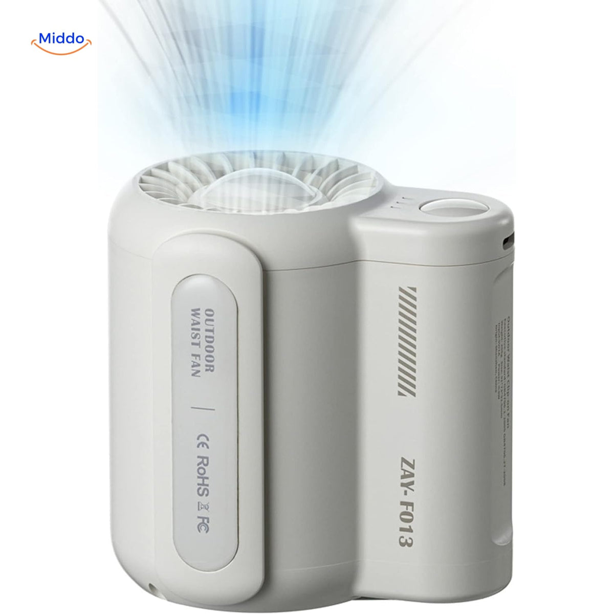 Potente miniventilador con doble clip para senderismo, camping y otras actividades