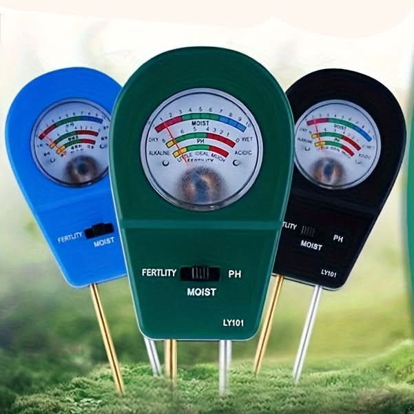 Probador de suelo 3 en 1 para humedad, nutrientes y pH para plantas sanas