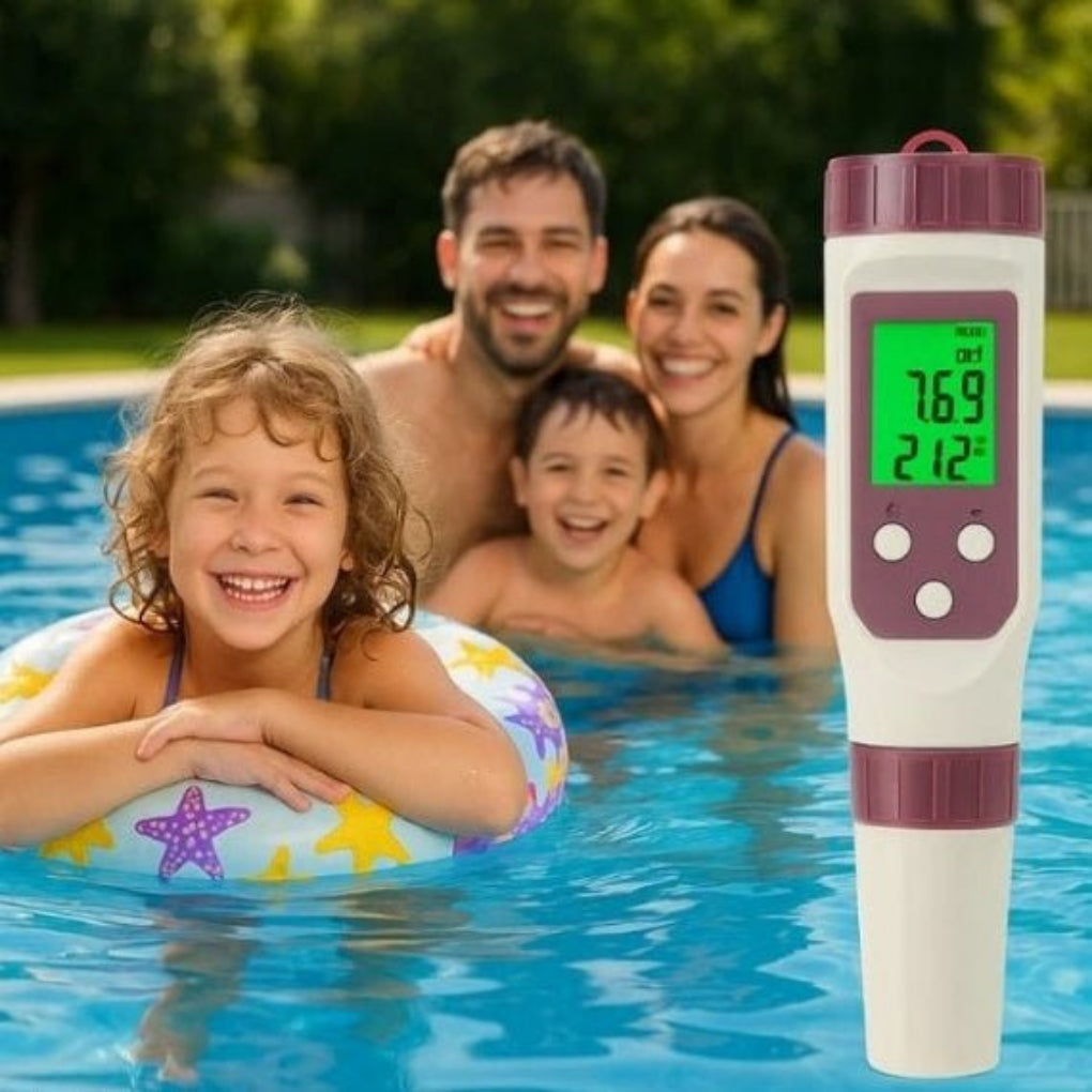 Probador digital de agua para piscinas – Analizador inteligente compatible con aplicación