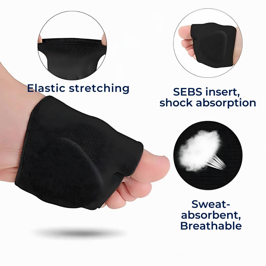 Protección para el antepié con almohadilla de gel de silicona - Absorbe los impactos en el pie - Alivio del dolor para la metatarsalgia - Confort diario