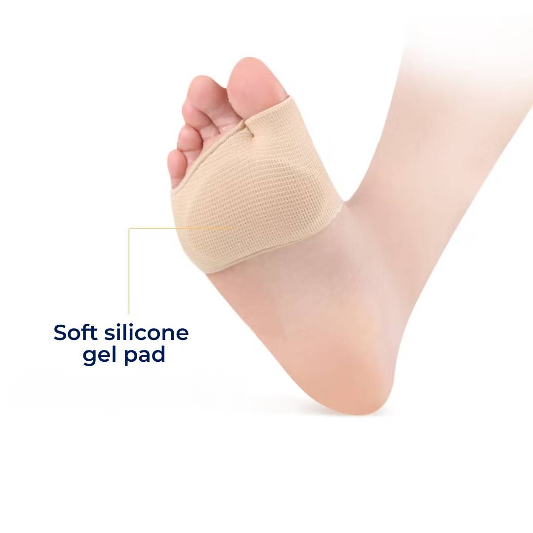 Protección para el antepié con almohadilla de gel de silicona - Absorbe los impactos en el pie - Alivio del dolor para la metatarsalgia - Confort diario