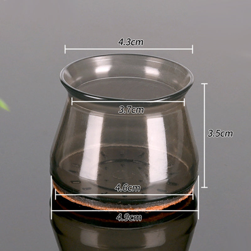 Protectores de suelo para muebles - 4 uds., diseño transparente para sillas