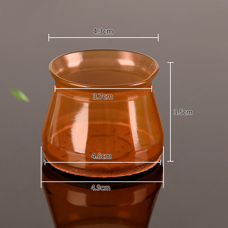 Protectores de suelo para muebles - 4 uds., diseño transparente para sillas