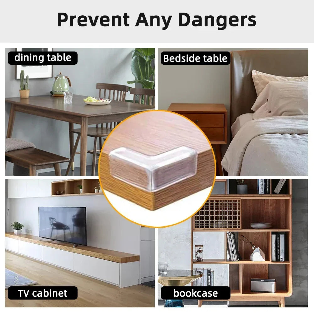 Protectores transparentes de esquinas para la seguridad de bebés - Set de 10