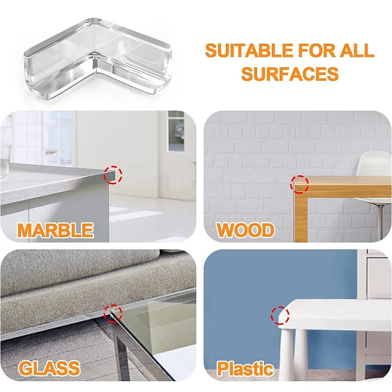 Protectores transparentes de esquinas para la seguridad de bebés - Set de 10