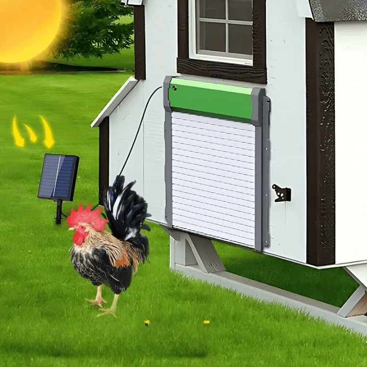 Puerta automática solar para gallinero - Seguridad mejorada