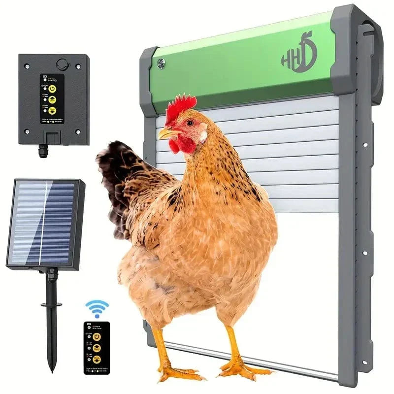 Puerta automática solar para gallinero - Seguridad mejorada