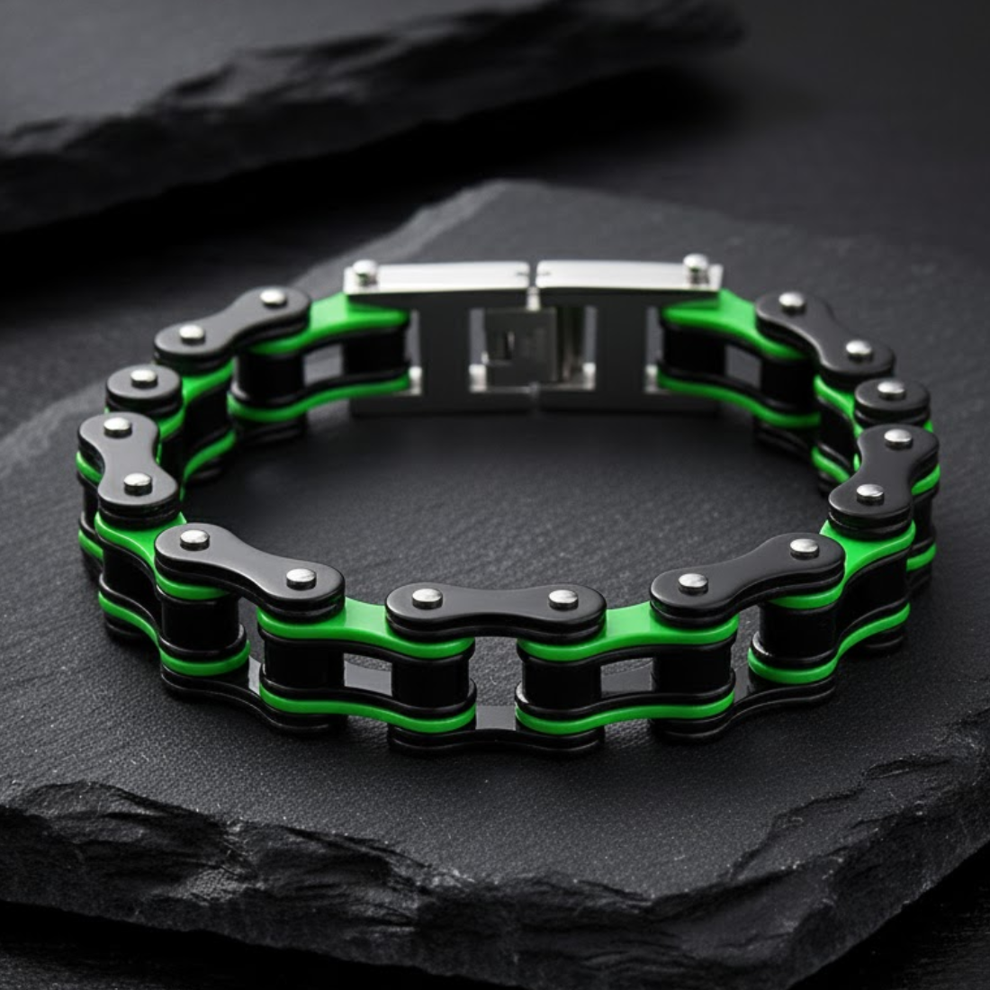 Pulsera de cadena estilo biker - Hilera de acero forjado
