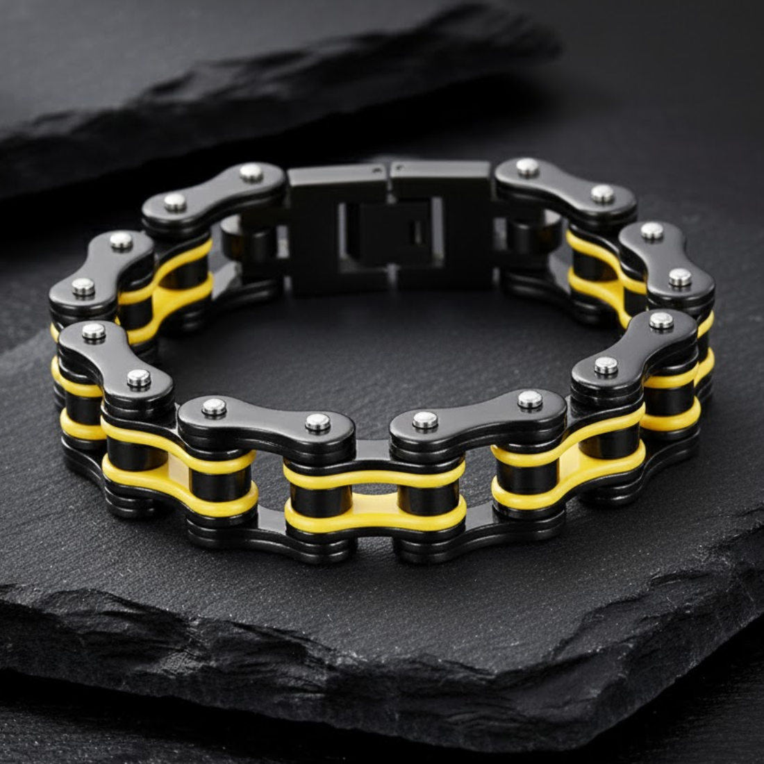 Pulsera de cadena estilo biker - Hilera de acero forjado