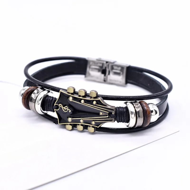 Pulsera de cuero para guitarristas