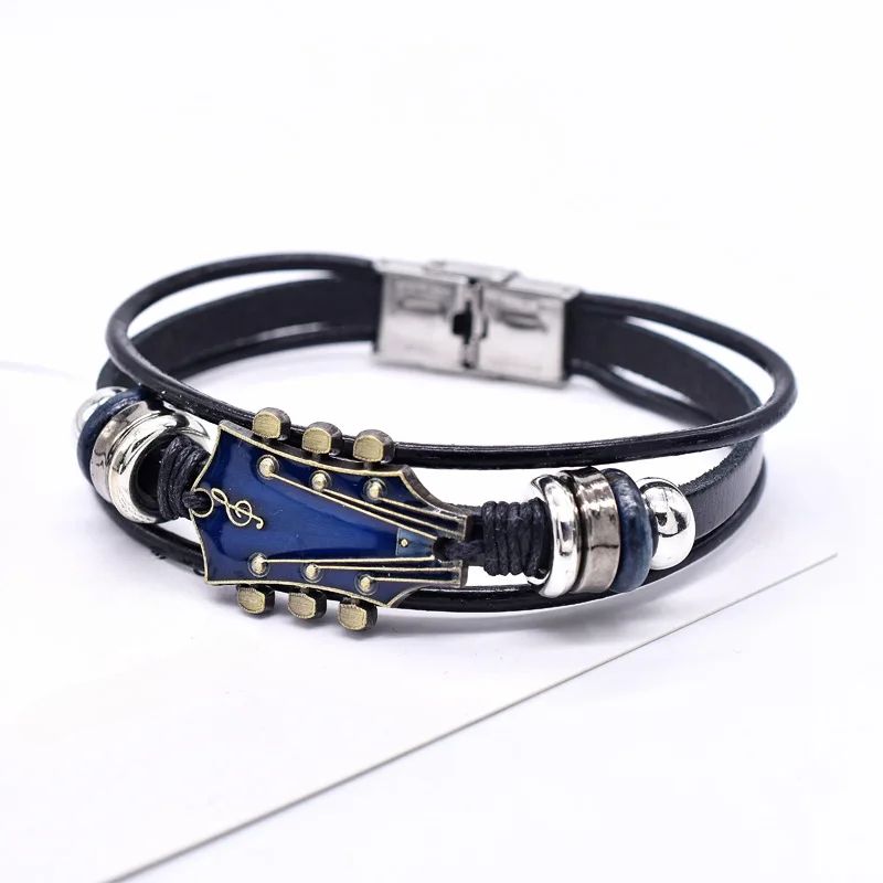 Pulsera de cuero para guitarristas