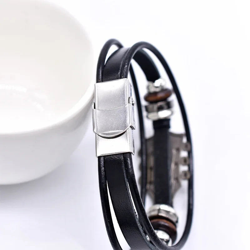 Pulsera de cuero para guitarristas