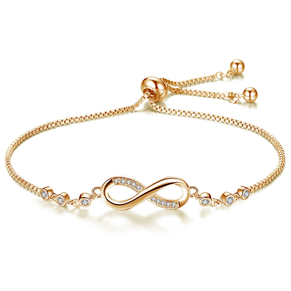 Pulsera elegante con símbolo de infinito