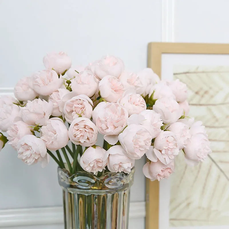 Ramo de peonías de seda Love Story