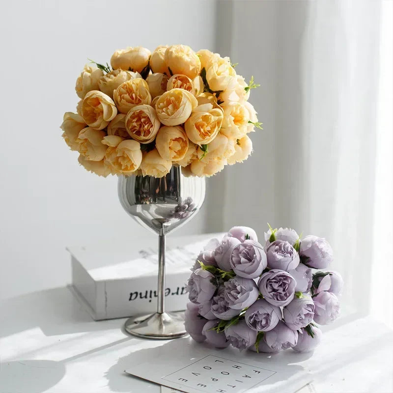 Ramo de peonías de seda Love Story