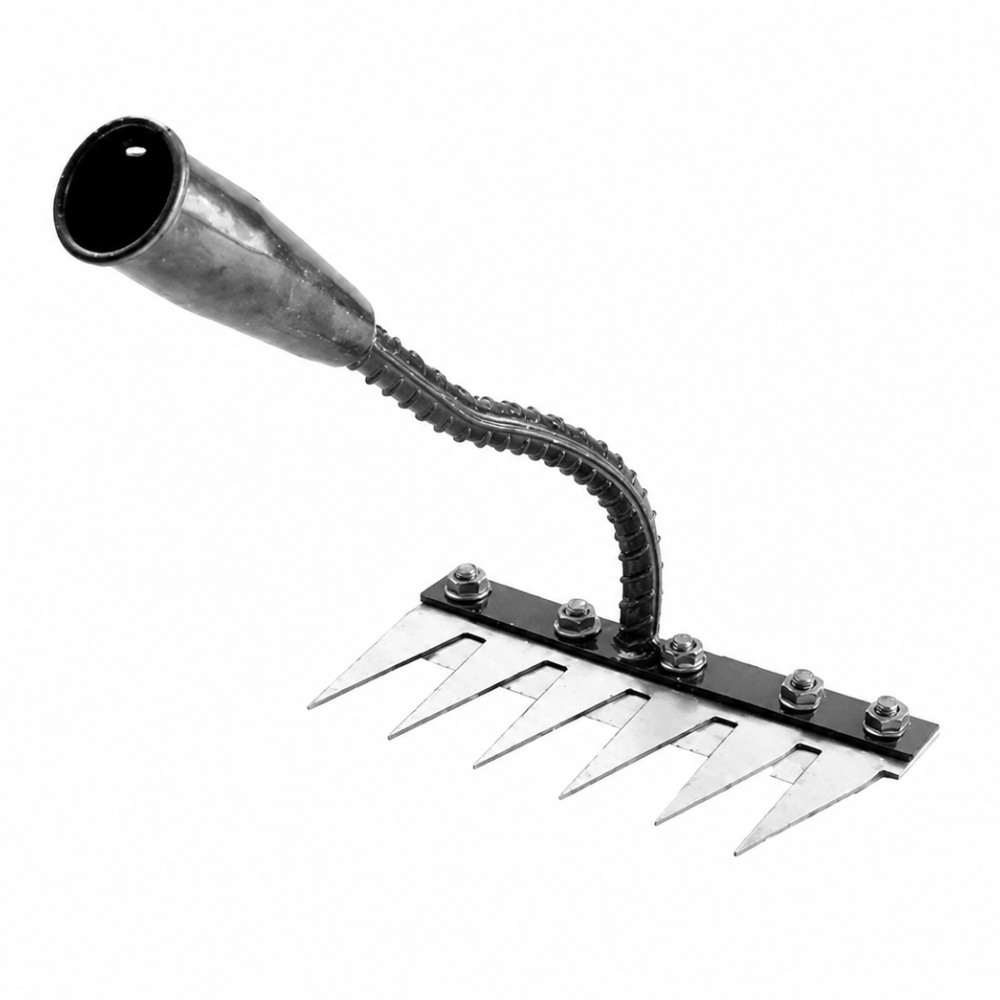 Rastrillo Resistente de Acero para Exterior para Desherbar y Cultivar el Suelo