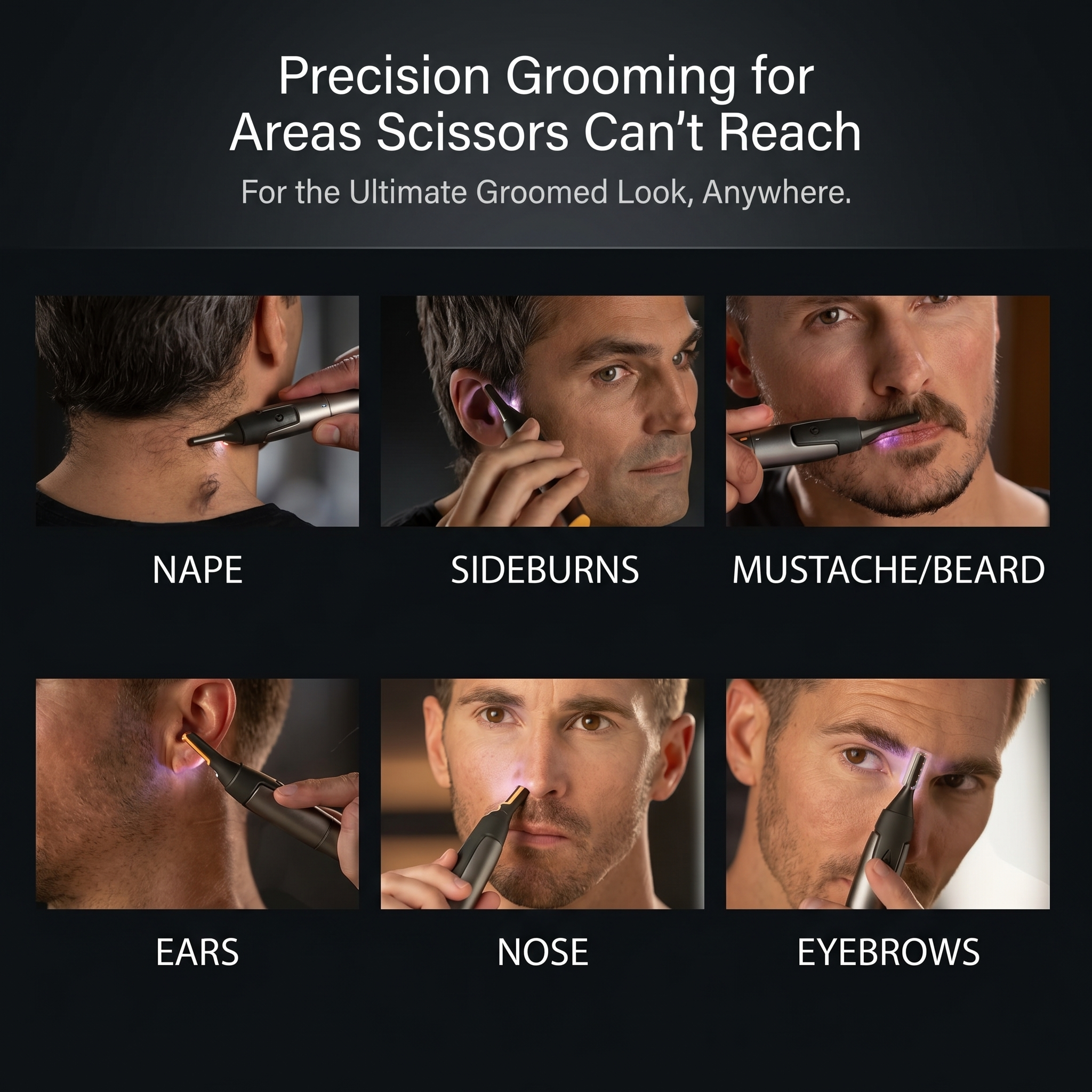 Recortadora de Precisión | Recortadora Extrafina para Vello Nasal con Cuchillas de Microoscilación | Diseño Ergonómico para una Eliminación Segura del Vello