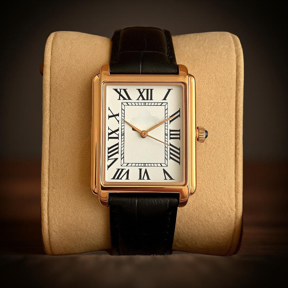 Reloj analógico cuadrado clásico para hombre estilo retro