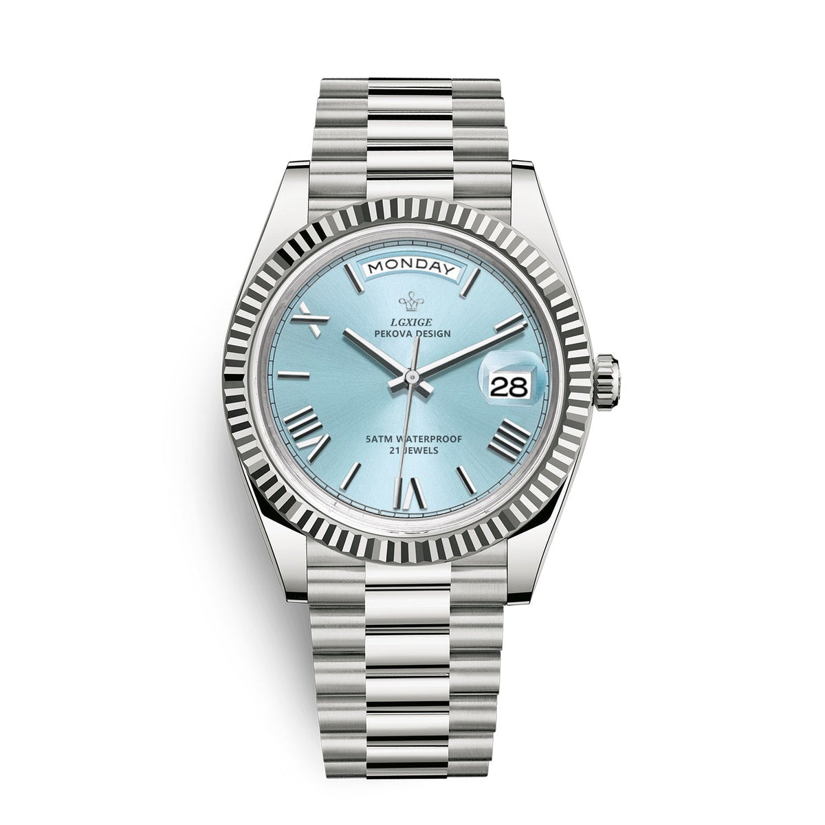 Reloj automático para hombre con indicador de día y fecha – Atemporal y elegante