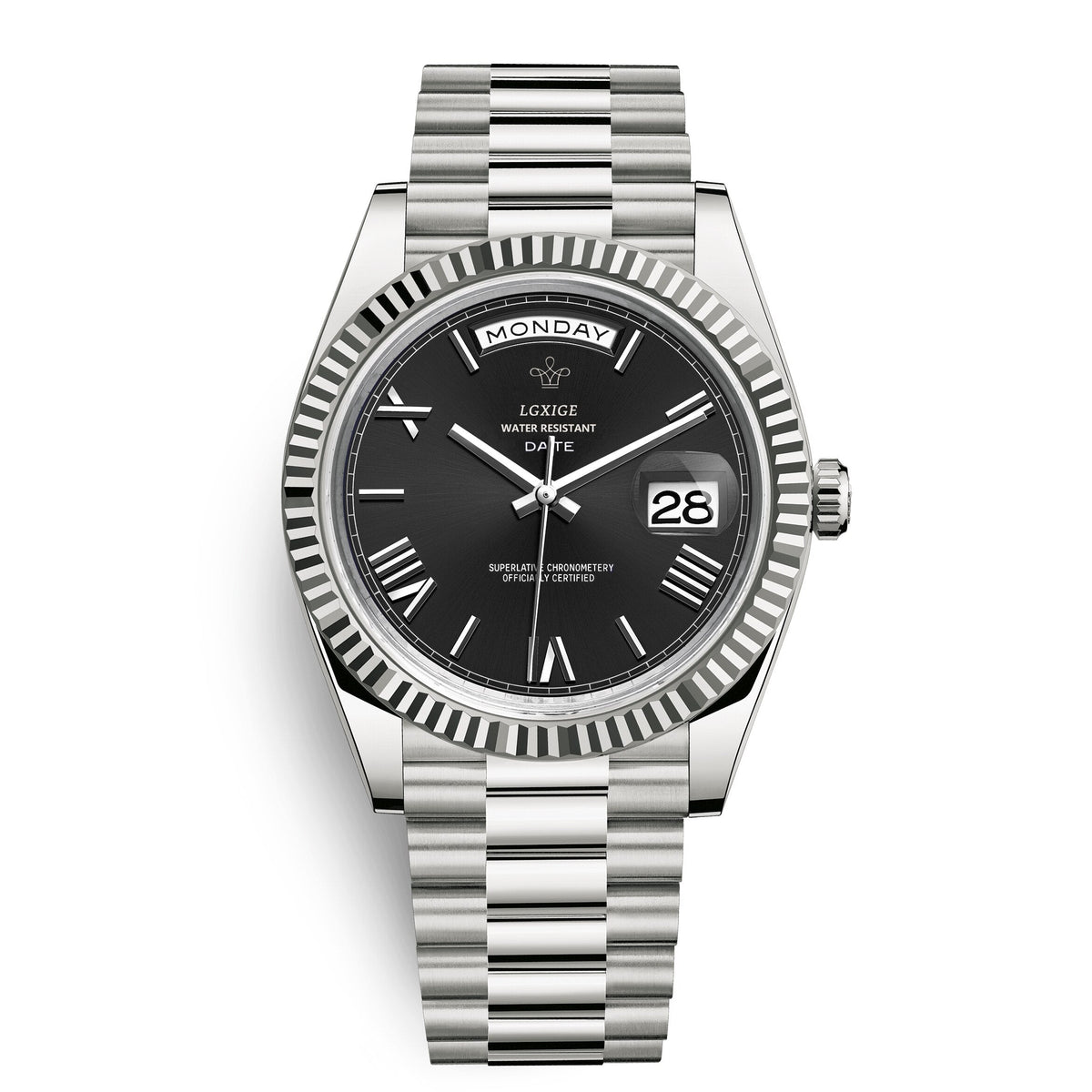 Reloj automático para hombre con indicador de día y fecha – Atemporal y elegante