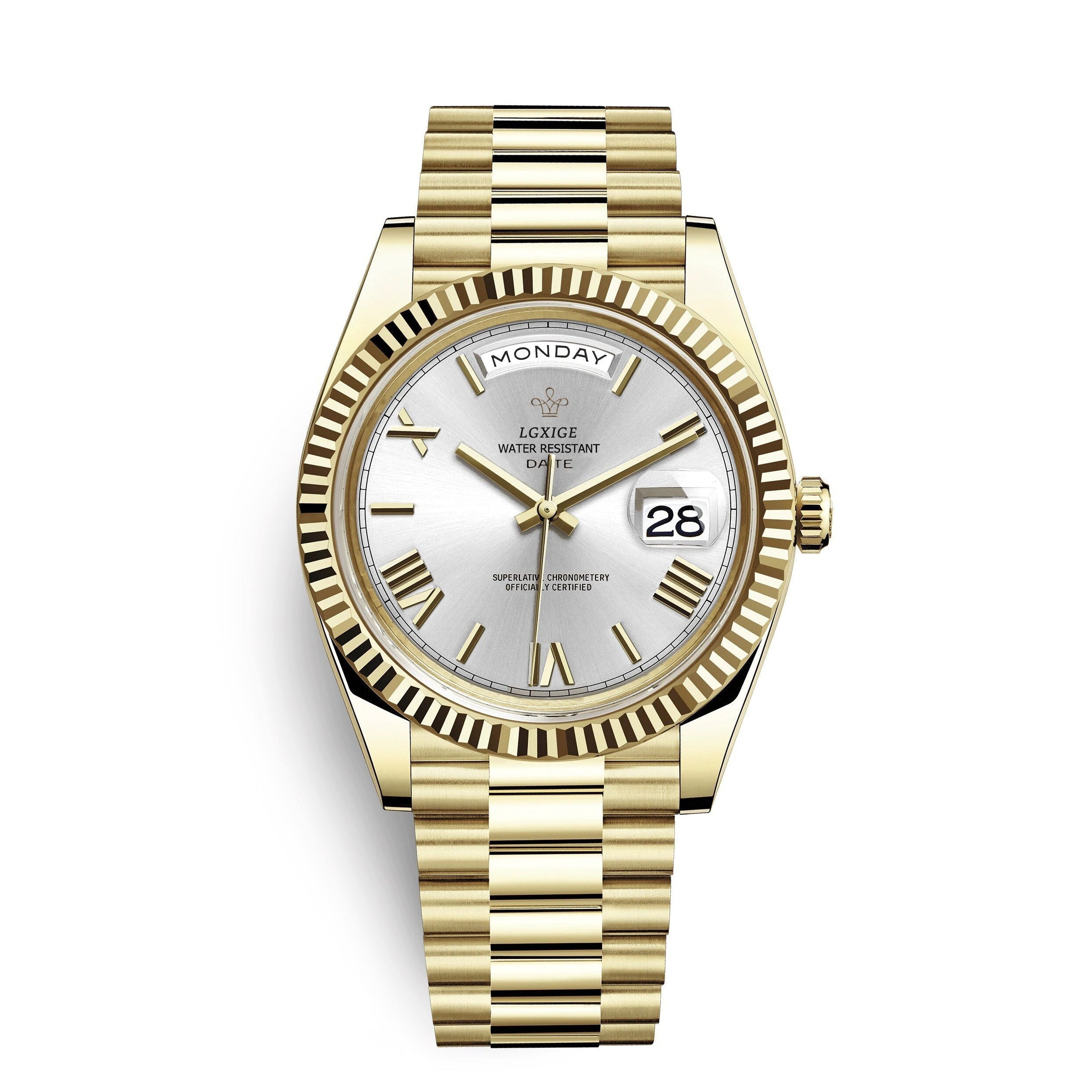 Reloj automático para hombre con indicador de día y fecha – Atemporal y elegante