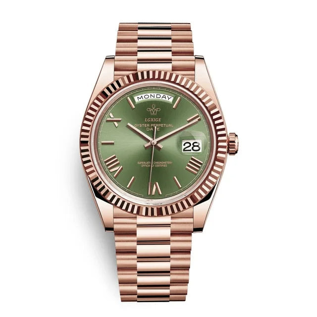 Reloj automático para hombre con indicador de día y fecha – Atemporal y elegante