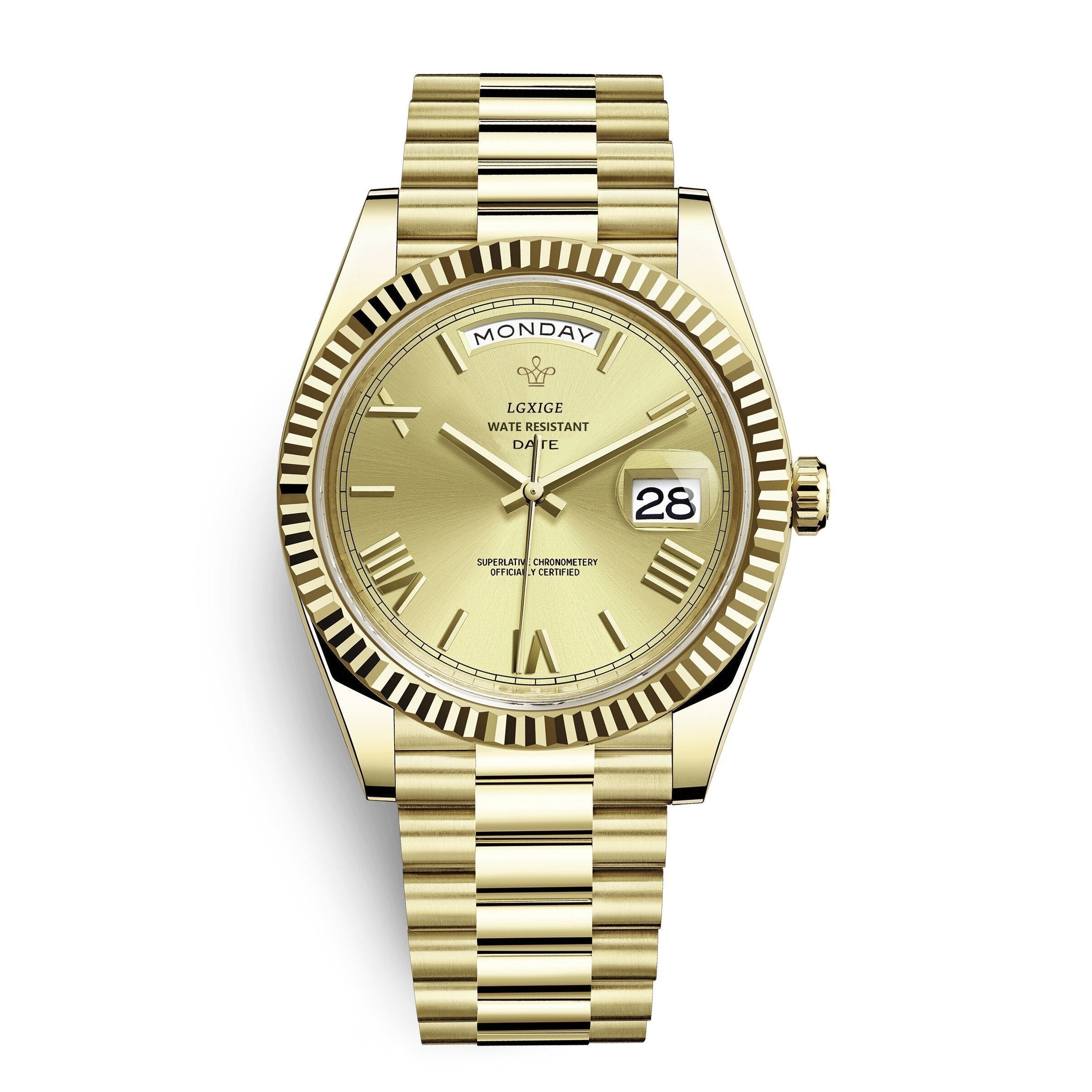 Reloj automático para hombre con indicador de día y fecha – Atemporal y elegante