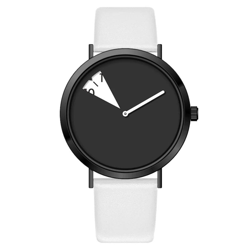 Reloj con esfera geométrica