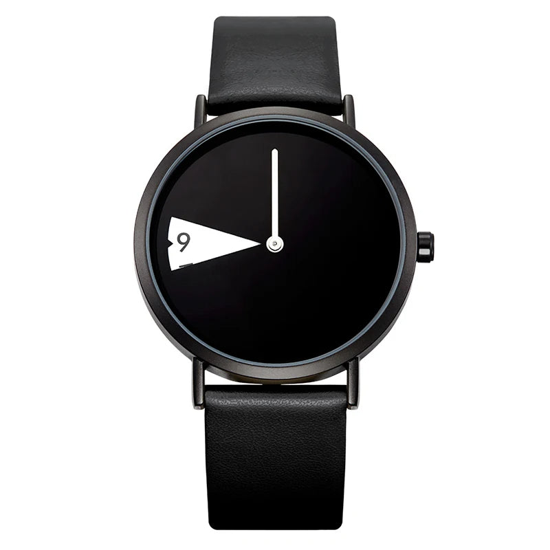 Reloj con esfera geométrica