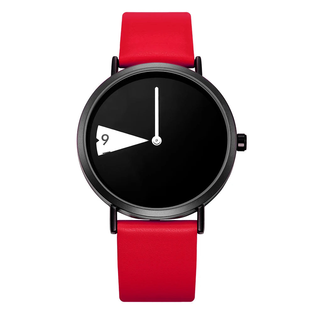 Reloj con esfera geométrica