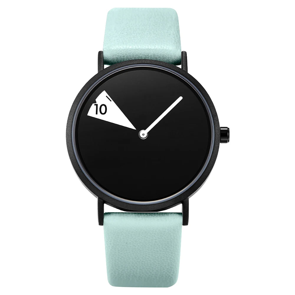 Reloj con esfera geométrica